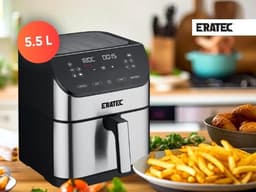 Eratec AF-60 – Heteluchtfriteuse XXL – 5,5 L – 1500 W – Zonder Olie – LED Touchscreen – 10 Programma's – Stanlees Still — thumbnail 9