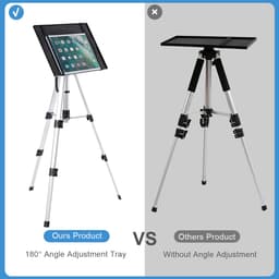 unho Projector Stand Driepoot - Opvouwbare Laptop Stand - Aluminium DJ Rekken - Projector Statief met Plaat en Draagtas - Hoogte Verstelbaar van 49cm-110cm — thumbnail 3
