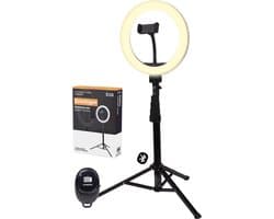 R2B Ringlamp met Statief - 10 Inch - 186 cm hoog - 30 lichtstanden - Ring Lamp - Ringlight - Ring Light - Ringlampen - Ringlamp Laptop - Model Groningen