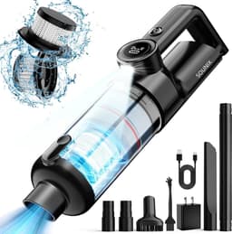 Sounix Kruimeldief snoerloos - Handstofzuiger oplaadbaar - LED verlichting - LED-scherm - Auto stofzuiger - Zwart — thumbnail 1