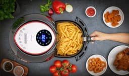 Monzana Hetelucht Friteuse - 6,5 L XXL LED & Timer 1850W - Zwart — thumbnail 6