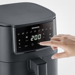 Severin FR 2461 - Airfryer - Hetelucht friteuse - Touchscreen - 4 Liter - 70 tot 200 Graden - 1300 Watt - Zwart — thumbnail 6