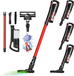 TurboTronic LV8 Steelstofzuiger met kruimeldief zonder zak - Draadloos - Hoge zuigkracht - HEPA - lichtgewicht - 3 Snelheden -Harde en zachte vloeren - Rood — thumbnail 1