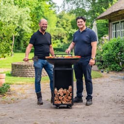 RJRoyal Living Plancha BBQ Camarada Blackline Bakplaat 8mm en conisch incl Wielen en Wok-ring — thumbnail 1