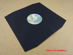 25 Stuks LP Binnenhoezen Deluxe Zwart Papier + Antistatische Bescherming (80gr papier, GOEDE KWALITEIT) - hoezen lp's, inner sleeves, binnenhoes met plastic folie, maxi's, maxi-single, lps vinyl platen, 12", 12 inch — thumbnail 2