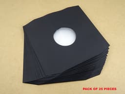 25 Stuks LP Binnenhoezen Deluxe Zwart Papier + Antistatische Bescherming (80gr papier, GOEDE KWALITEIT) - hoezen lp's, inner sleeves, binnenhoes met plastic folie, maxi's, maxi-single, lps vinyl platen, 12", 12 inch — thumbnail 3
