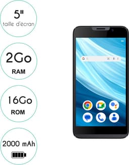 Logicom - Ezy 2 - Smartphone - 4G - 2GB QuadCore - 16GB - Android 14 GO - 5 Inch - Zwart - dual sim — thumbnail 5