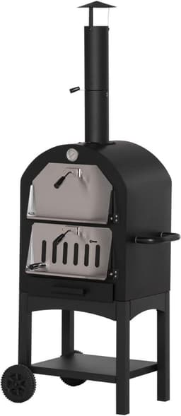 Thuys – Pizza Oven Buiten – Pellet Pizza Oven – Houtgestookte – 54 x 161 x 161cm – Zwart — thumbnail 1
