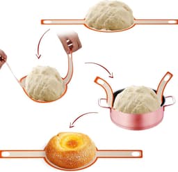 Bakmatten - Siliconen Bakmat - 2 Stuks - Broodslinger - Broodbakmat - Broodlussen - Bakmat Voor Oven - Niet Plakkend - Makkelijk Schoon Te Maken - Met Lange Handgreep - Herbruikbare - Geschikt Voor Airfryer / Oven / Magnetron - 52,5×21,5×0.04cm — thumbnail 7