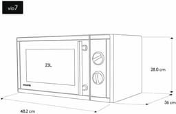 Compacte 2-in-1 Magnetron en Grill met 23L Inhoud en 9 Kookstanden — thumbnail 5
