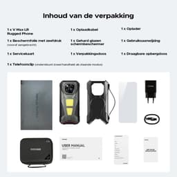 DOOGEE V Max LR 5G - Robuuste Smartphone - Robuuste Telefoon - 36 GB RAM + 512 GB ROM - Met 40 m laserdetectie - 20500 mAh/45 W - MTK 7300 - 6,78 inch FHD+120 Hz - 200 MP+32 MP camera - 1200 LMkampeerlamp - 3 kaartsleuven - WiFi 6E - NFC - Zwart — thumbnail 2