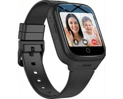 ISHIVA® GPS Horloge Kind geschikt voor Simkaart (4G GPS)–Smartwatch Kinderen met HD-camera & Videobellen - Kinder Smartwatch -1000 mAh Long Battery–IP65 Waterdicht–SOS Knop–School Mode-Veilige Zones-GPS Tracker–2 Jaar Garantie–Zwart