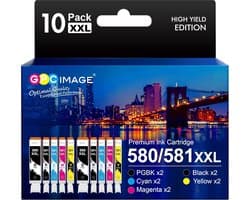 Compatibele 580 581 XXL Inktcartridges - 10 Stuks Voor Diverse Printers
