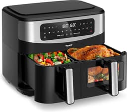 Dual Zone Heteluchtfriteuse 2800W met Kijkvenster en 12-in-1 Kookprogramma's — thumbnail 1