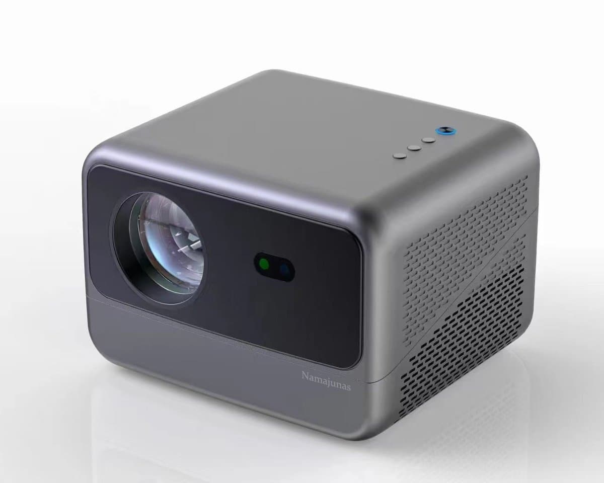 Namajunas - Beamer - Smart 1080P Full HD Projector - Mini Beamer - FULL HD (4K-Ondersteuning) - 10.000 lumen - WiFi & Bluetooth - Ingebouwde Speakers - Draagbare Beamer Thuisbioscoop - Voor iOS en Android - Autofocus - Incl. Smart Remote — afbeelding 1