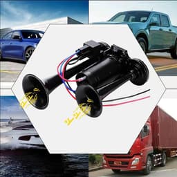 Super Luide Dubbele Luchthoorn 600dB met Compressor voor 12V Auto, Vrachtwagen en Boot — thumbnail 4