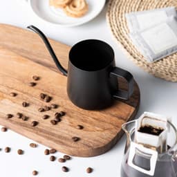 Roestvrijstalen filterkoffiezetapparaat met smalle uitloop-geschikt voor thuis, op kantoor, in de bar en het restaurant-250 ml-16 x 7,3 cm-Zwart — thumbnail 5