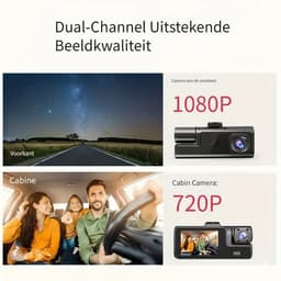 1080p Dashcam voor Auto met Infrarood Nachtzicht, Ingebouwde Audio, 32 GB Geheugenkaart, Loop Recording en Parkeermodus – Voertuigbeveiligingscamera voor Continu Bewaken — thumbnail 4