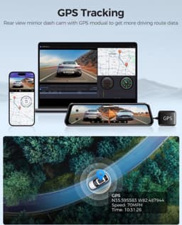 Dashcam voor auto voor en achter – Dual dashcam – Voor- en achtercamera – Autocamera – Full HD dashcam – Dashcam met nachtzicht – Dashcam met bewegingssensor – Groothoeklens – Parkeermodus – Loop recording – Dashcam met SD-kaart — thumbnail 2