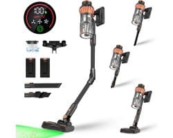 MYBOT S10 VisionPro - Steelstofzuiger - 2 Accu's - 430W - 34Kpa - 3 Zuigniveaus - Vacuum Cleaner - Steelstofzuiger Draadloos - Zonder Zak - Op Accu