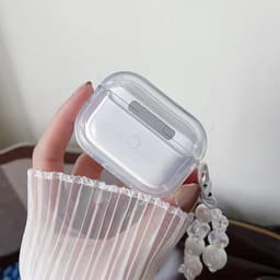 Transparante Beschermhoes met Strik en Hartjesketting voor AirPods Pro 2 - Schokbestendig TPU Hoesje — thumbnail 5