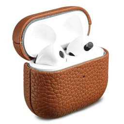 Accezz Echt Leren Case - Hoesje geschikt voor AirPods 3 (2021) - Cognac — thumbnail 1