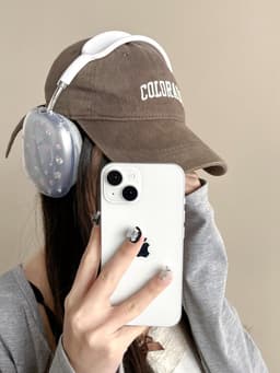 Transparante schokbestendige hoes voor AirPods Max met kleurrijk bloemenontwerp — thumbnail 4