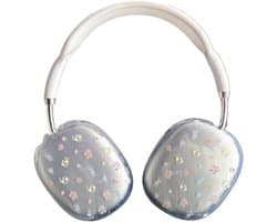 Transparante schokbestendige hoes voor AirPods Max met kleurrijk bloemenontwerp