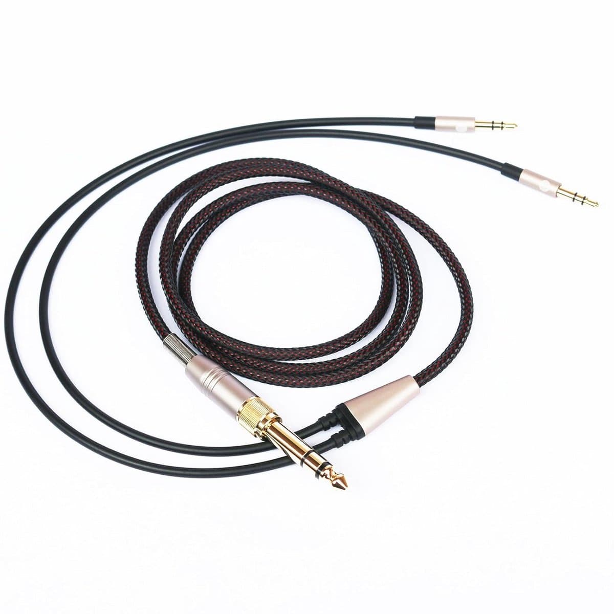 Hoofdtelefoon Kabel Vervanging 3.5mm naar Dual 3.5mm voor Verschillende Modellen, 1.2m — afbeelding 1