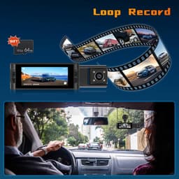 Dashcam WiFi met 64GB SD Kaart - FHD 1080P Auto Camera met Dubbele Lens en G-Sensor — thumbnail 5