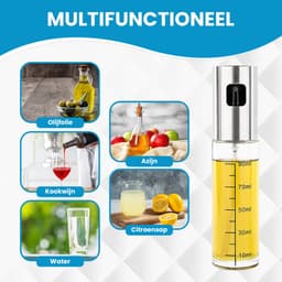 Olijfolie Sprayer - Inclusief Trechters & Reinigingsborstels - Navulbaar - Olie Sprayer - Voor Airfryer, Pan & BBQ - Set van 2 — thumbnail 5