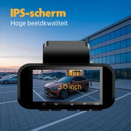 Pora&Co Dashcam 4K Ultra HD – 3 Inch LCD Scherm – Auto Camera met Nachtzicht & Loop Recording — thumbnail 4