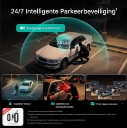 BOTSLAB 4-kanaals dashcam voor auto (voor- en achterkant), 4-kanaals 3K + 3 * 1080P, autodashcam met 128GB SD-kaart, GPS, 5GHz WiFi, 3.18" IPS-scherm, super nachtzicht, WDR, G-sensor, loopopname, parkeermonitor — thumbnail 4