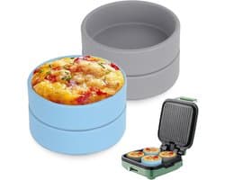 Siliconen Eivormen - 4 stuks - Diameter 10 cm (4 inch) - Voor Sous Vide Style Egg Bite Maker - Geschikt voor Airfryer Instant Pot en Magnetron - Vaatwasserbestendig en BPA-vrij - Voor Ontbijt Sandwiches Omeletten en Desserts