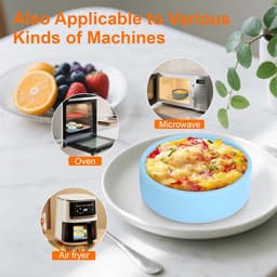 Siliconen Eivormen - 4 stuks - Diameter 10 cm (4 inch) - Voor Sous Vide Style Egg Bite Maker - Geschikt voor Airfryer Instant Pot en Magnetron - Vaatwasserbestendig en BPA-vrij - Voor Ontbijt Sandwiches Omeletten en Desserts — thumbnail 3