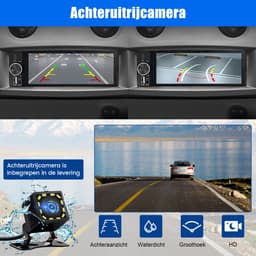 JUNSUN 1DIN FM autoradio -Draadloos Carplay Android Auto - Bluetooth - Achteruitrijcamera & Microfoon - Plag & Play met 6,36" scherm RDS, USB, Stuurwielbediening — thumbnail 3