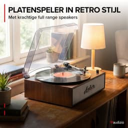 Retro platenspeler - Audizio Reno - Bluetooth platenspeler - LP speler met auto-stop - Houtlook — thumbnail 2