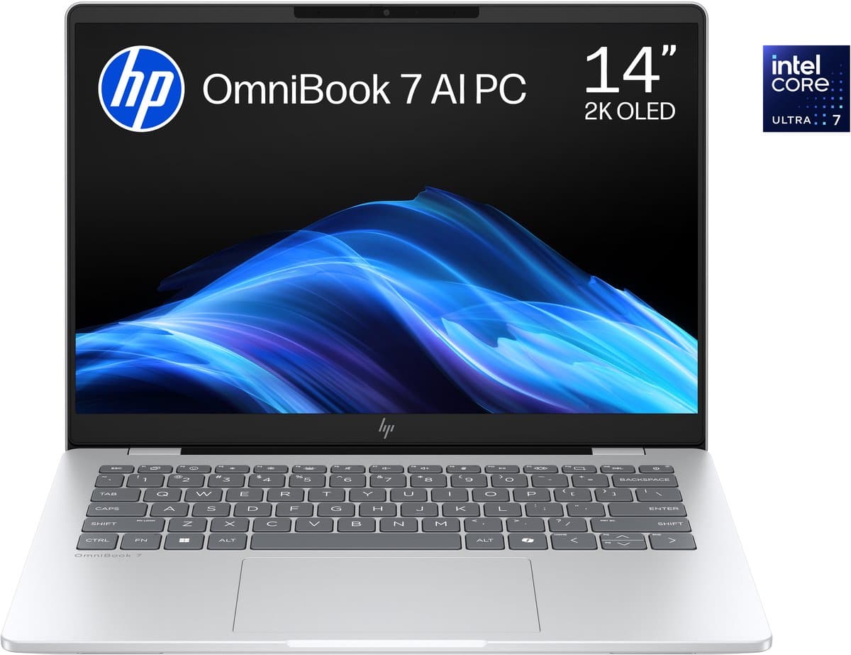 HP OmniBook 7 AI 14-fr0753nd - Laptop - Intel® Core™ Ultra 7 Processor 255U - 16GB/512GB - OLED - 14 inch — afbeelding 1