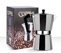 Kraftverdia Moka Express - Percolator - Moka Pot 300 ml 6 kops - Aluminium - Espresso maker — thumbnail 1