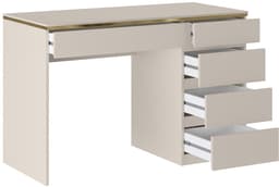 Vente-unique Bureau - 5 lades - Beige en goudkleurig - VUKIA van Pascal Morabito — thumbnail 2