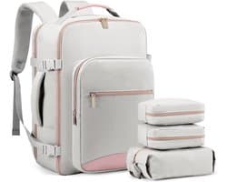 OKWISH Rugzak - Laptop Rugzak - Wandelen Rugzak - Trekking Rugzak - 40 Liter Rugzak - Waterdicht - Crème