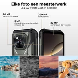DOOGEE VMAX Play 5G - Robuuste Smartphone - Robuuste Telefoon - 36GB RAM+512GB ROM - 100 LM projector - 1200 Lumen Campinglamp - 20500mAh/45W - 6,78 inch FHD+ 120Hz - 200MP AI Camera - 20MP Nachtzicht - Android 15 - IP68 NFC - GPS - Grijs — thumbnail 2