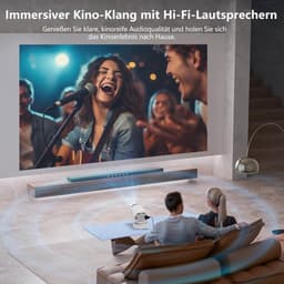 Intelligenter Mini Beamer Android 11 - FHD 1080P Projektie met 4K-ondersteuning, 300 ANSI Lumen, HiFi Geluid & WiFi 6 - Perfect voor Slaapkamer en Thuisbioscoop — thumbnail 5