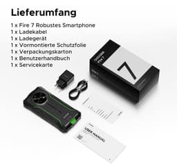 DOOGEE Fire 7 5G -Robuuste Smartphone-Outdoor Phone-16GB + 256GB/2TB- Android 15-6.6 inch HD+90Hz -13000mAh/18W -64MP+16MP AI Dual Camera-Construction Site Dedicated Phone-IP68 Waterproof-Dustproof-NFC-OTG-3 Card Slots — thumbnail 2