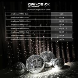 Spiegelbol 30 cm - Ayra DanceFX MB30-5x5 - Multikleur — thumbnail 2
