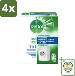 Dettol - Hygiënische Wasmachine Reiniger - 5-in1 Formule - 500ml - Voordeelverpakking - 4 stuks - Kalkaanslag verwijderen - Wasmachine onderhoud — thumbnail 1