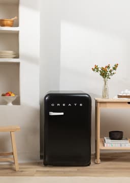 CREATE - Koelkast in retrostijl - Zwart - Handvat Gebroken wit - FRIDGE RETRO 107L — thumbnail 6