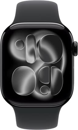 Apple Watch 11 - Wifi - 42mm - Jet Black Aluminium Case with Black Sport Band - M/L — thumbnail 2