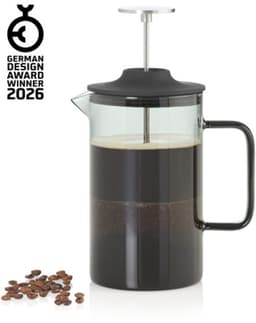 AdHoc Cafetière Impact - French Press - 600 ml - Borosilicaatglas - RVS Filter - Grijs — thumbnail 2
