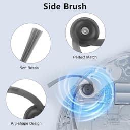 20 Stuks accessoires geschikt voor Roborock Q10 S5/Q10 S5+/Q10 X5 robotstofzuiger - Stofzuiger onderdeel - Stofzuigeraccessoires - 1 hoofdborstels, 4 stofzakken, 4 dweilpads, 4 HEPA-filters, 6 zijborstels, 1 reinigingsborstel — thumbnail 3